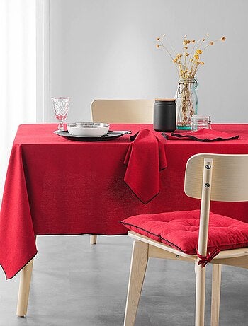 Lot de 3 serviettes de table en coton recyclé Anaïs