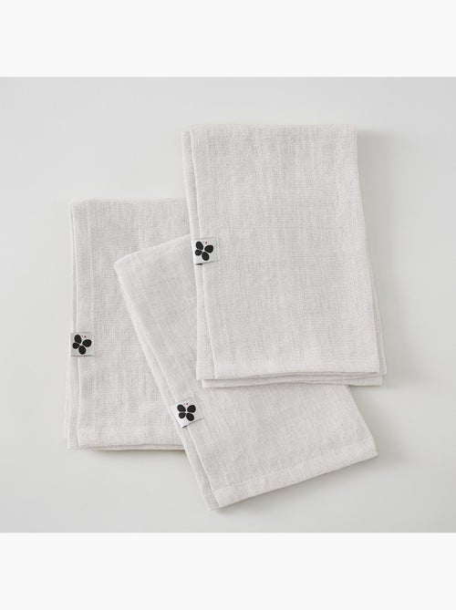 Lot de 3 Serviettes de table – Lin Lavé Français – Soline - Kiabi Lot de 3 Serviettes de table – Lin Lavé Français – Soline - Kiabi