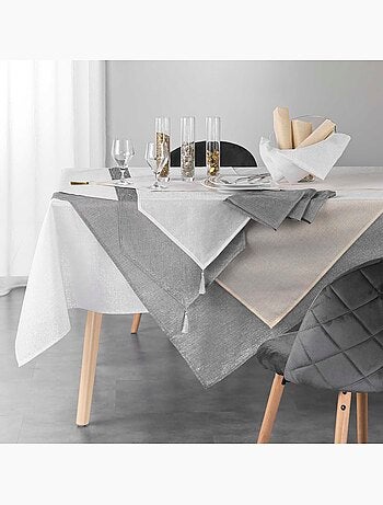 Lot de 3 Serviettes de table Silvery