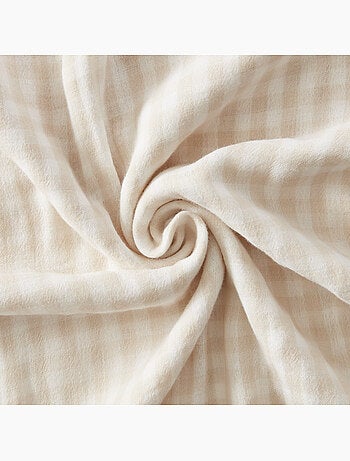 Lot de 3 serviettes de tables - Gaze de coton tissée - Carreaux vichy - Vickie