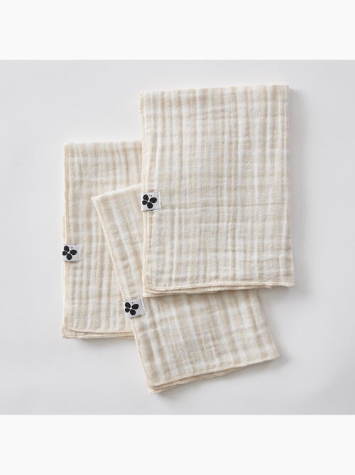 Lot de 3 serviettes de tables - Gaze de coton tissée - Carreaux vichy - Vickie - Kiabi Lot de 3 serviettes de tables - Gaze de coton tissée - Carreaux vichy - Vickie - Kiabi