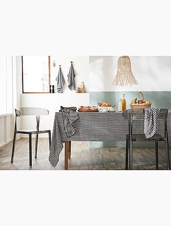 Lot de 3 serviettes de tables - Gaze de coton tissée - Carreaux vichy - Vickie