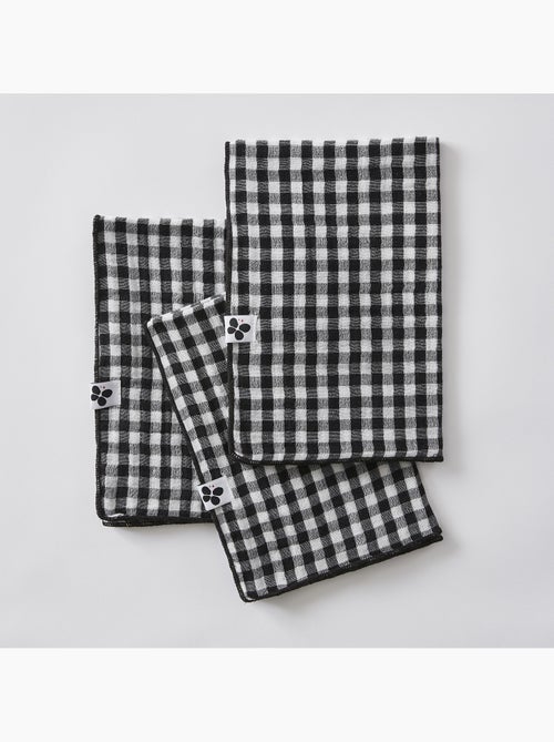 Lot de 3 serviettes de tables - Gaze de coton tissée - Carreaux vichy - Vickie - Kiabi Lot de 3 serviettes de tables - Gaze de coton tissée - Carreaux vichy - Vickie - Kiabi