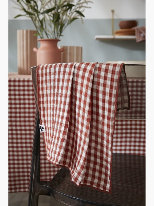Lot de 3 serviettes de tables - Gaze de coton tissée - Carreaux vichy - Vickie - Kiabi Lot de 3 serviettes de tables - Gaze de coton tissée - Carreaux vichy - Vickie - Kiabi