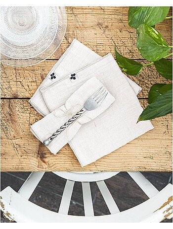 Lot de 3 Serviettes – Double Gaze de Coton - Gaïa