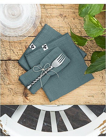 Lot de 3 Serviettes – Double Gaze de Coton - Gaïa