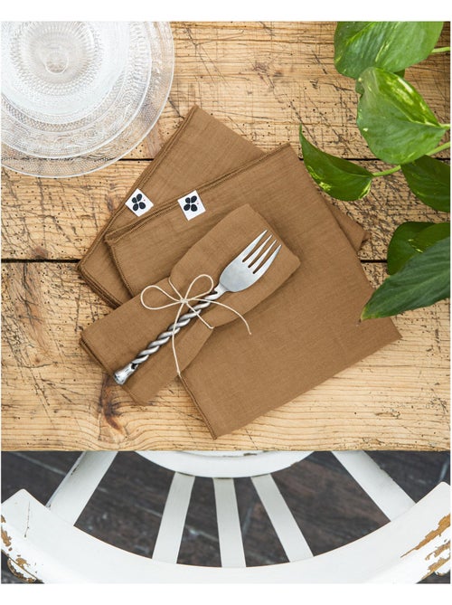 Lot de 3 serviettes – double gaze de coton - gaïa - Kiabi Lot de 3 serviettes – double gaze de coton - gaïa - Kiabi