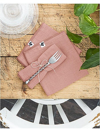 Lot de 3 serviettes – double gaze de coton - gaïa