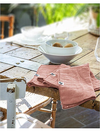Lot de 3 serviettes – double gaze de coton - gaïa