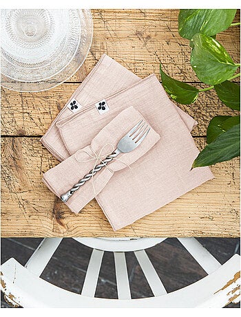 Lot de 3 Serviettes – Double Gaze de Coton - Gaïa