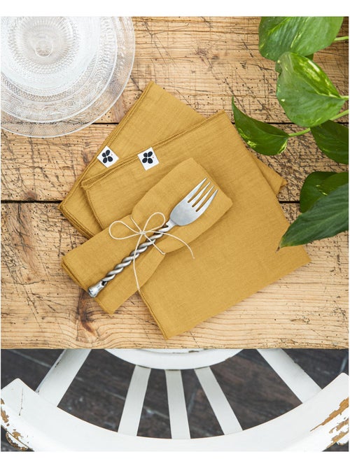 Lot de 3 serviettes – double gaze de coton - gaïa - Kiabi Lot de 3 serviettes – double gaze de coton - gaïa - Kiabi