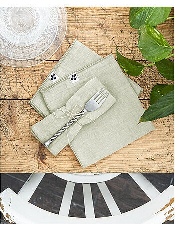 Lot de 3 Serviettes – Double Gaze de Coton - Gaïa