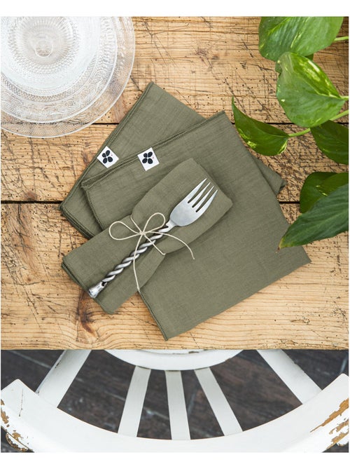 Lot de 3 serviettes – double gaze de coton - gaïa - Kiabi Lot de 3 serviettes – double gaze de coton - gaïa - Kiabi