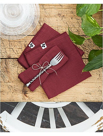 Lot de 3 Serviettes – Double Gaze de Coton - Gaïa