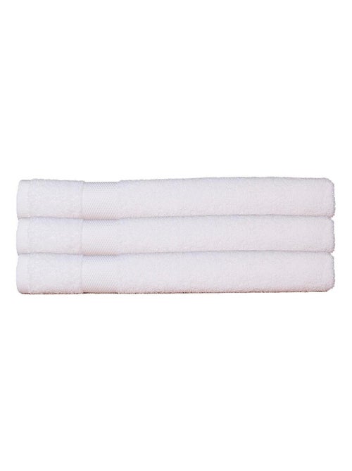 Lot de 3 serviettes éponge 500 gr/m2 100% coton - Kiabi Lot de 3 serviettes éponge 500 gr/m2 100% coton - Kiabi