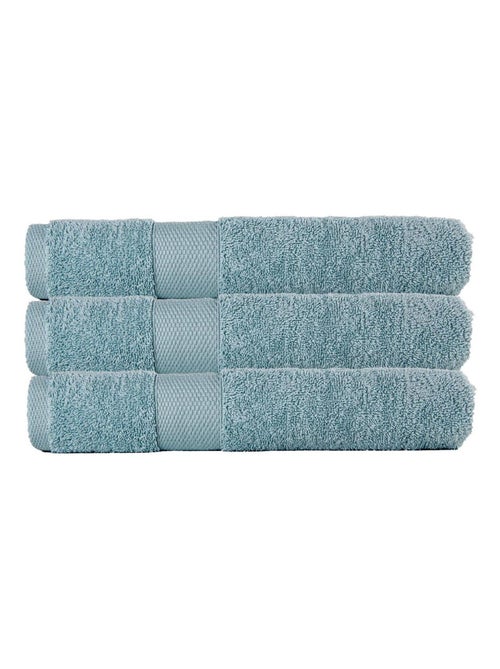 Lot de 3 serviettes éponge 500 gr/m2 100% coton - Kiabi Lot de 3 serviettes éponge 500 gr/m2 100% coton - Kiabi