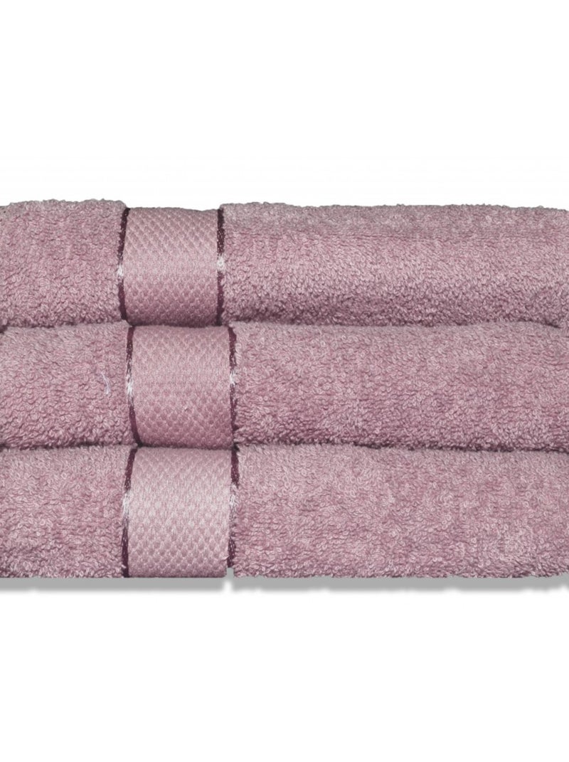 Lot De 3 Serviettes Éponge 50*90 Cm 380 Gr/m2 Rose - Kiabi