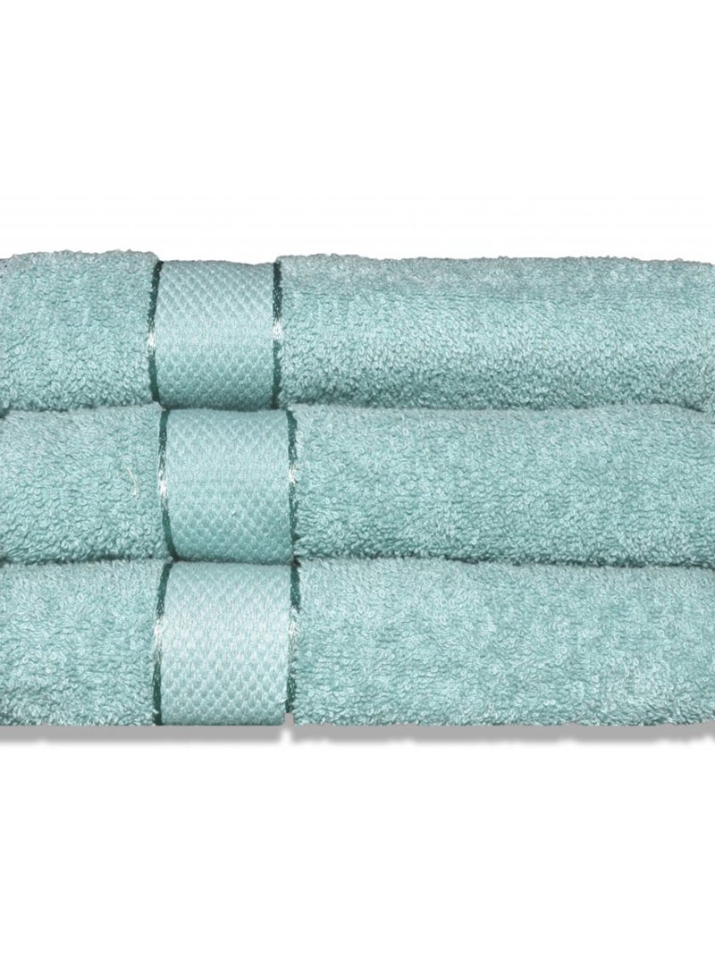 Lot De 3 Serviettes Éponge 50*90 Cm 380 Gr/m2 Vert d'eau - Kiabi