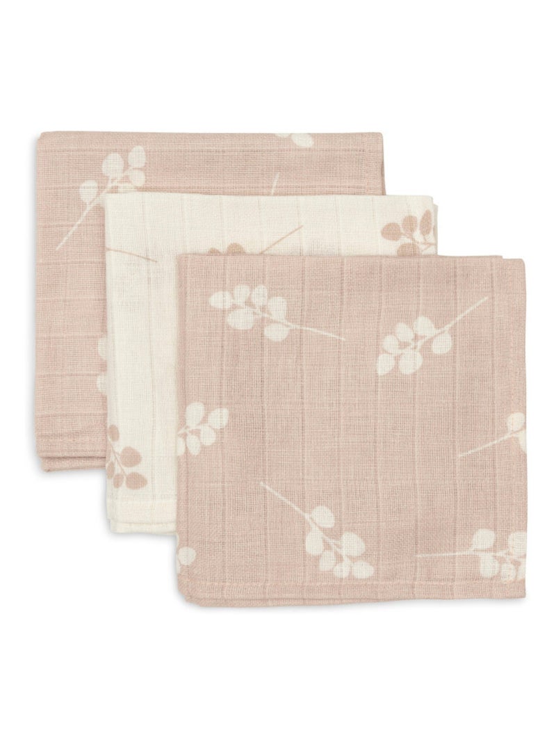 Lot de 3 serviettes gaze de coton Rose - Kiabi