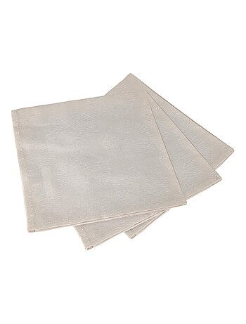 Lot de 3 serviettes table coton HÉLIOS