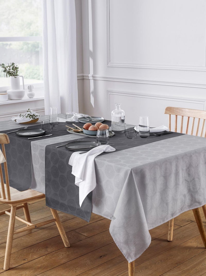 Lot de 3 serviettes table coton HÉLIOS Gris perle - Kiabi