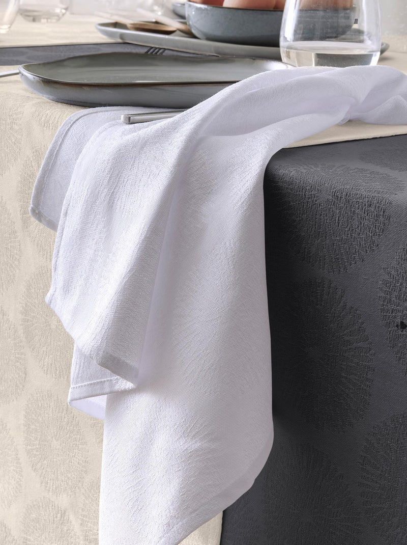 Lot de 3 serviettes table coton HÉLIOS Gris perle - Kiabi