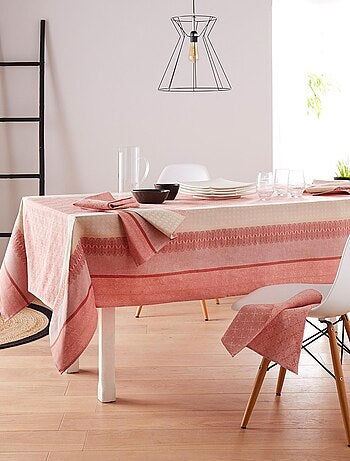 Lot de 3 serviettes table Jacquard CHARLESTON