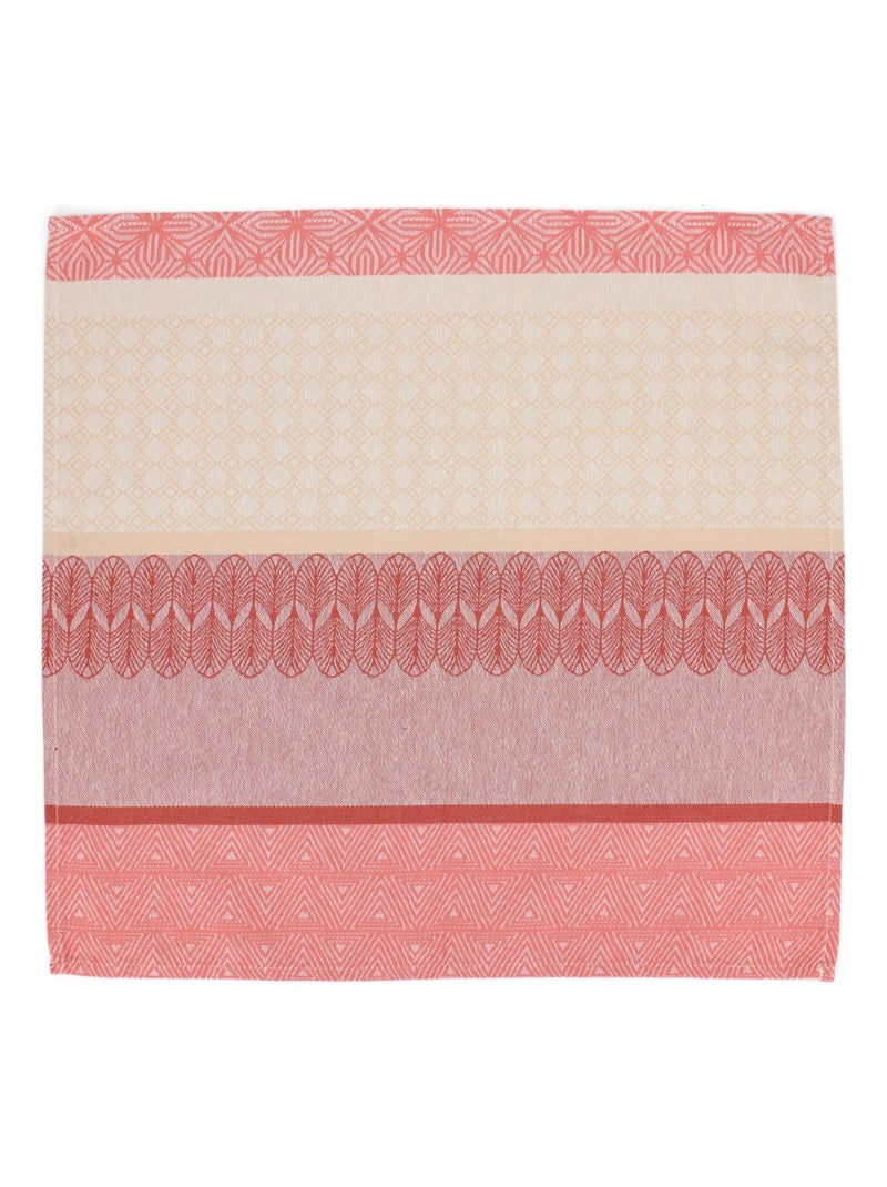 Lot de 3 serviettes table Jacquard CHARLESTON Rouge - Kiabi