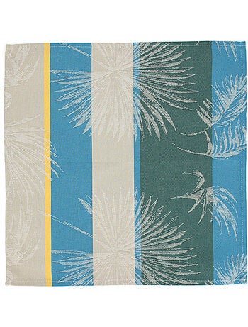 Lot de 3 serviettes table Jacquard coton PALMIER
