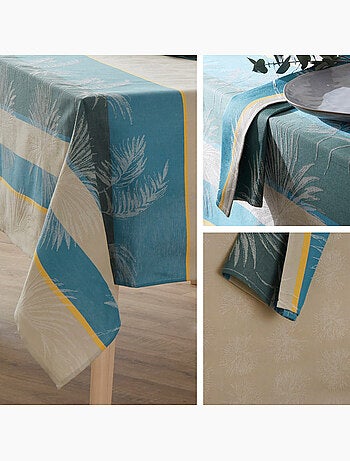 Lot de 3 serviettes table Jacquard coton PALMIER
