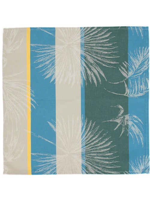 Lot de 3 serviettes table Jacquard coton PALMIER - Kiabi