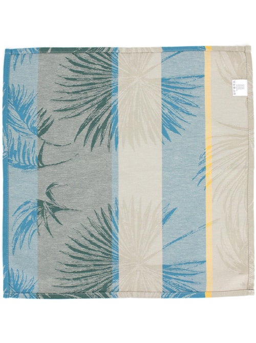 Lot de 3 serviettes table Jacquard coton PALMIER - Kiabi
