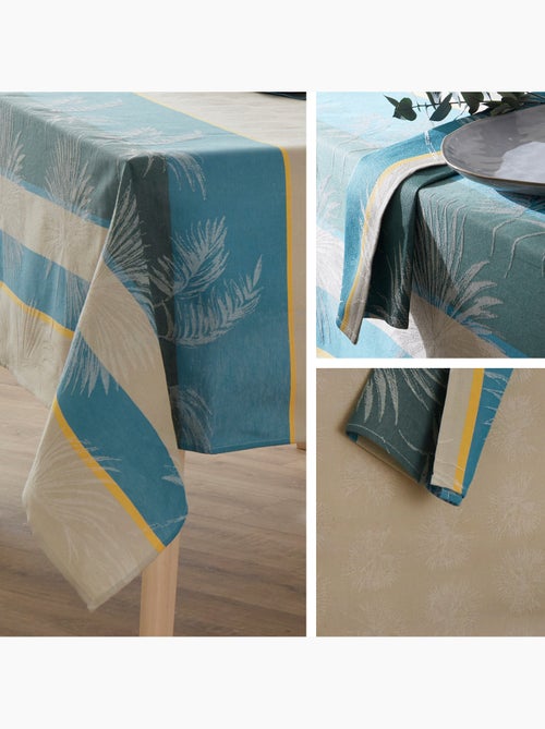 Lot de 3 serviettes table Jacquard coton PALMIER - Kiabi