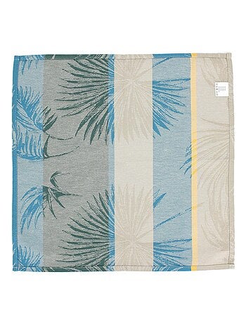 Lot de 3 serviettes table Jacquard coton PALMIER