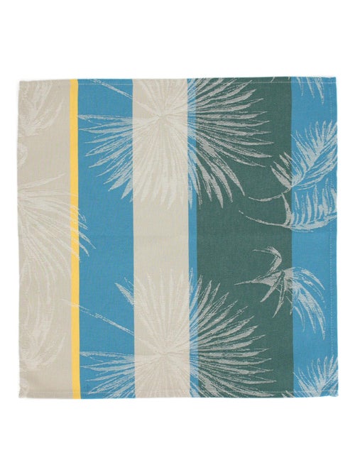 Lot de 3 serviettes table Jacquard coton PALMIER - Kiabi