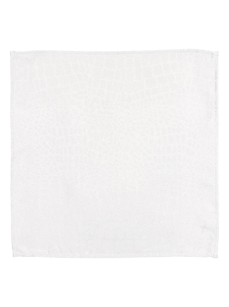 Lot de 3 serviettes table Jacquard LOUNGE Blanc - Kiabi