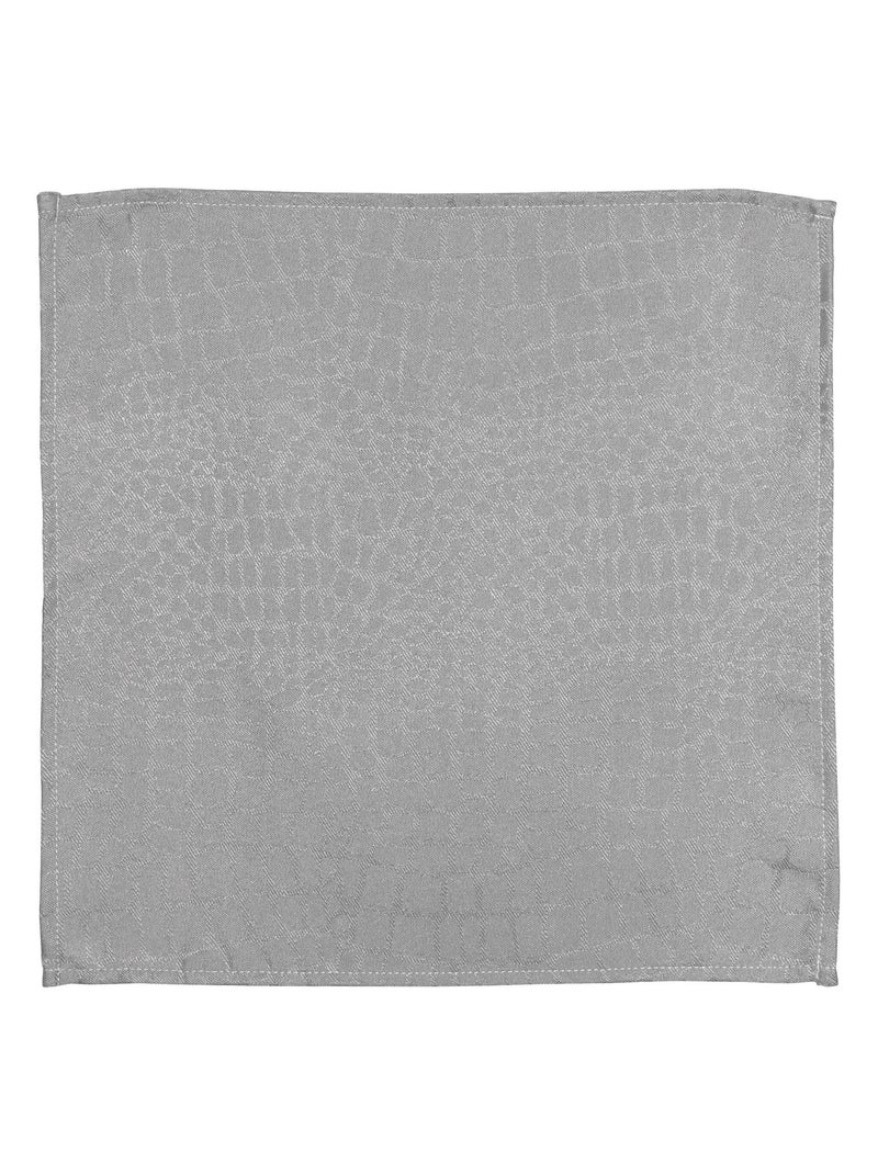 Lot de 3 serviettes table Jacquard LOUNGE Gris - Kiabi