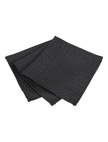 Lot de 3 serviettes table Jacquard LOUNGE