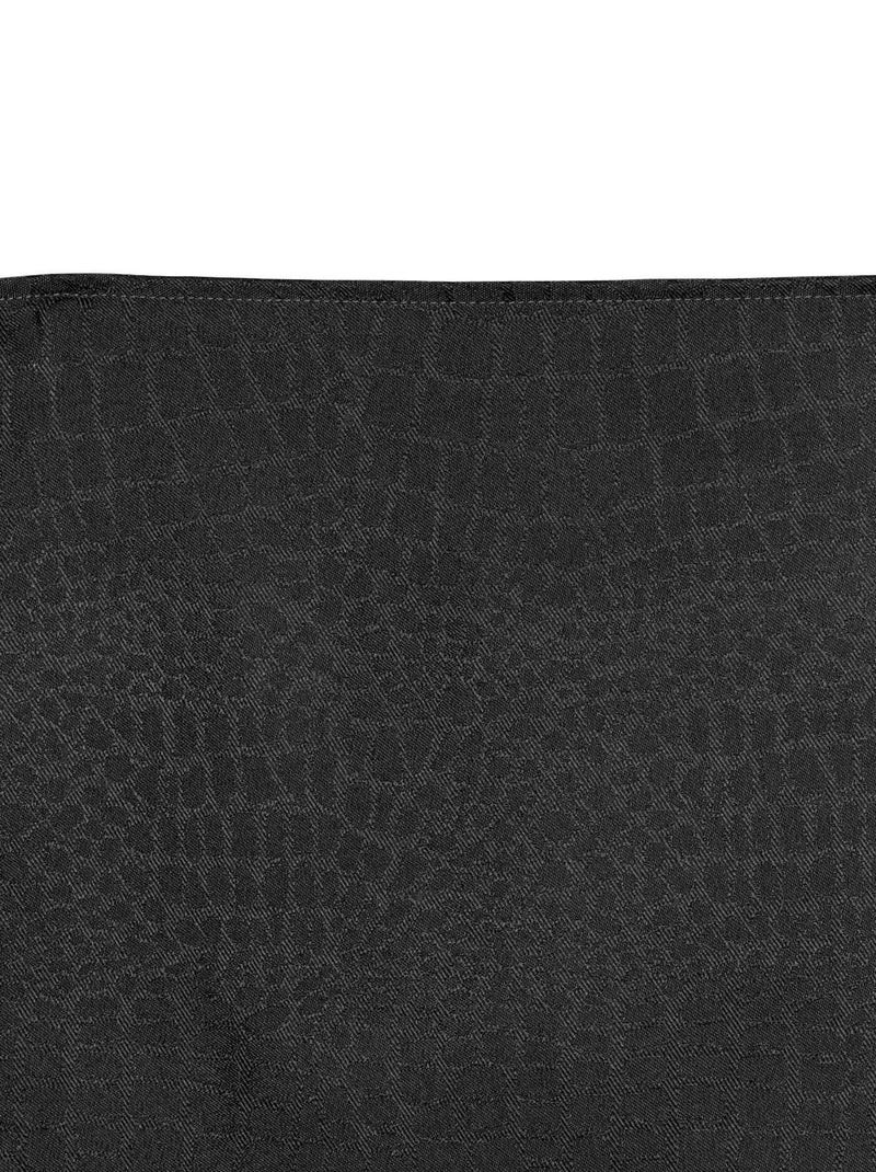 Lot de 3 serviettes table Jacquard LOUNGE Noir Noir - Kiabi