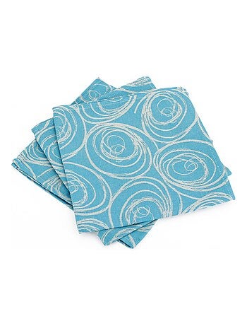 Lot de 3 serviettes table Jacquard SPIRALE