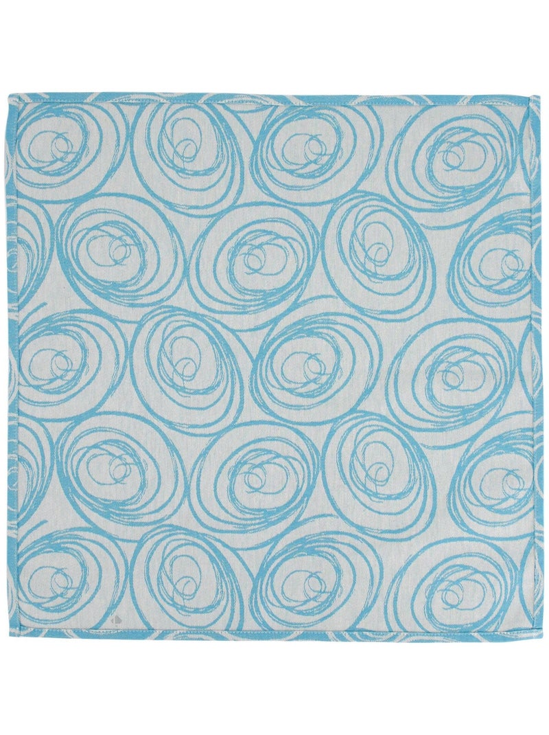 Lot de 3 serviettes table Jacquard SPIRALE Bleu - Kiabi