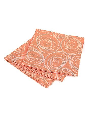 Lot de 3 serviettes table Jacquard SPIRALE