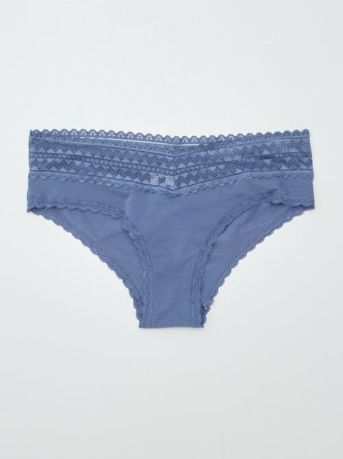 Lot de 3 shorties avec dentelle - Kiabi