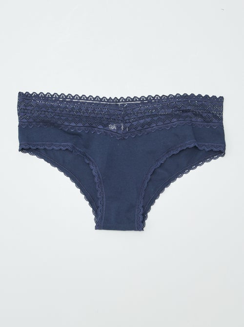 Lot de 3 shorties avec dentelle - Kiabi