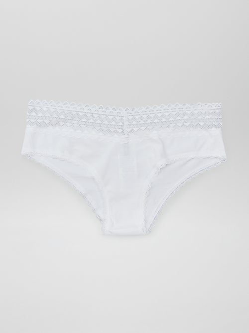 Lot de 3 shorties avec dentelle - Kiabi