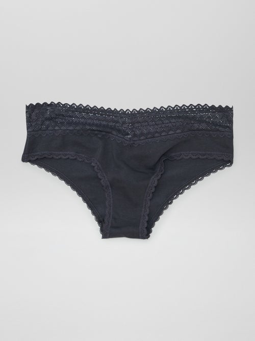 Lot de 3 shorties avec dentelle - Kiabi
