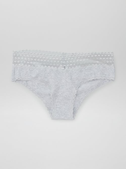Lot de 3 shorties avec dentelle - Kiabi
