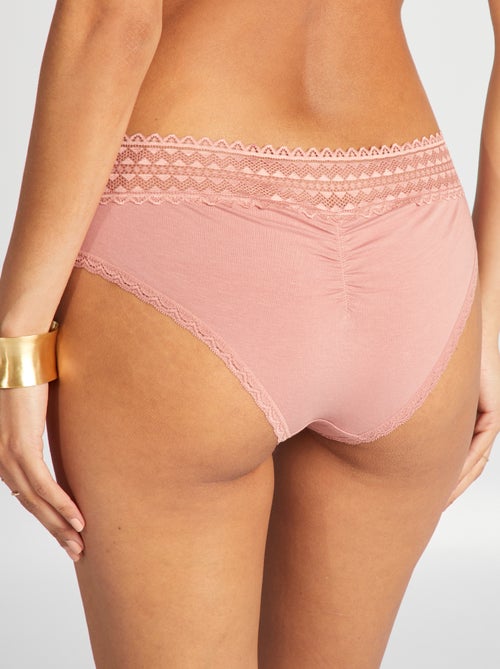 Lot de 3 shorties avec dentelle - Kiabi