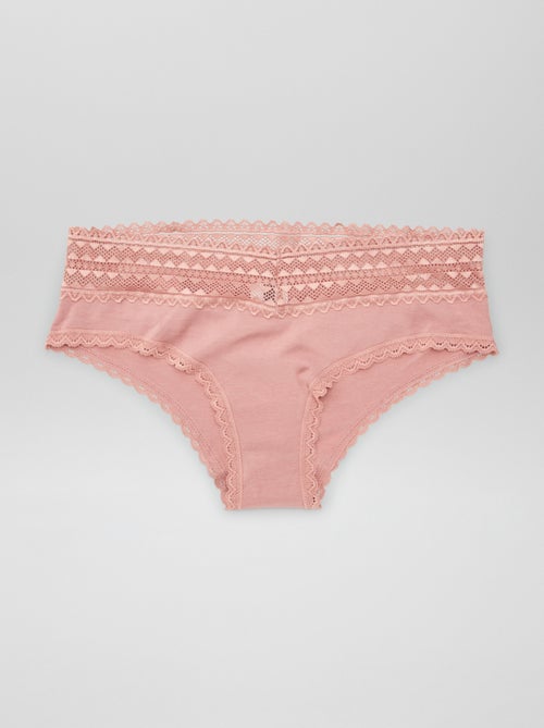 Lot de 3 shorties avec dentelle - Kiabi