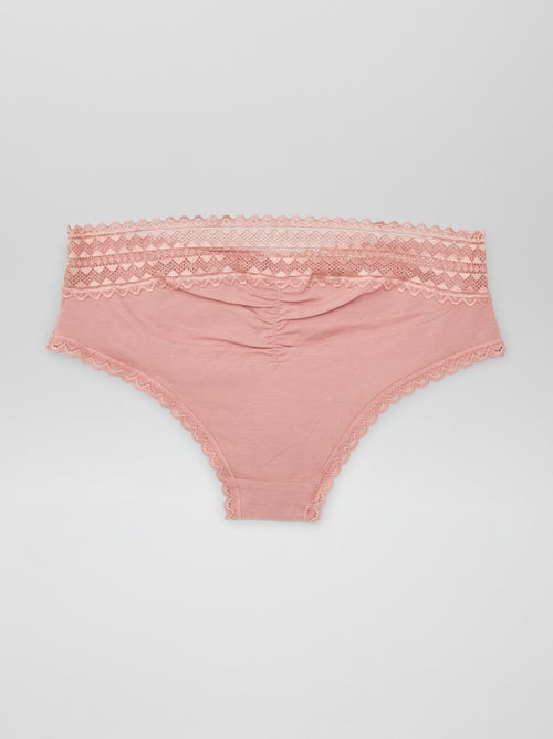 Lot de 3 shorties avec dentelle - Kiabi